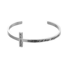 Scripture Cross Bracelet