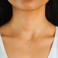 Classic Four-Prong Diamond Necklace-1 carat look.