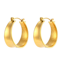 Aurora Textured Gold Hoop Earrings