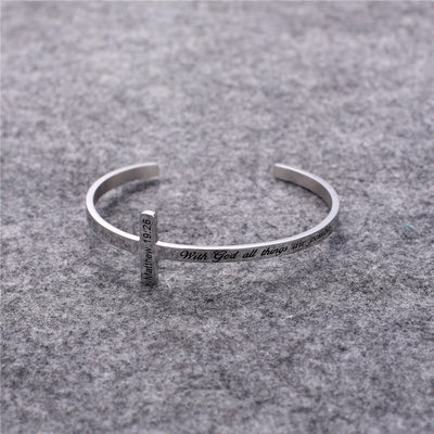 Scripture Cross Bracelet