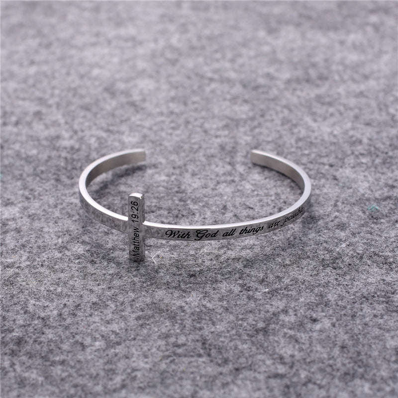 Scripture Cross Bracelet