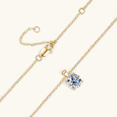Classic Four-Prong Diamond Necklace-1 carat look.