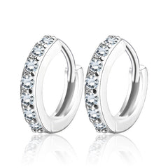 Aveline Diamond Hoop Earrings – Gold Plated S925 Sterling Silver Elegant Hoops