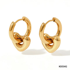 Elara Chunky Hoop Earrings – Heart, Star & Moon Stainless Steel Gold Plated
