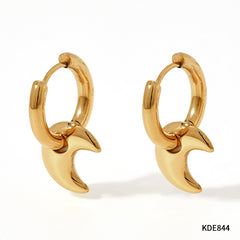 Elara Chunky Hoop Earrings – Heart, Star & Moon Stainless Steel Gold Plated